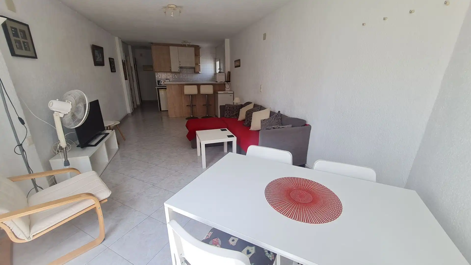 Wohnzimmer von Wohnungen zum Verkauf in Calpe / Calp mit Klimaanlage, Heizung und Terrasse