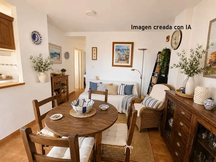 Comedor de Apartamento en venta en Santa Pola con Aire acondicionado, Terraza y Amueblado