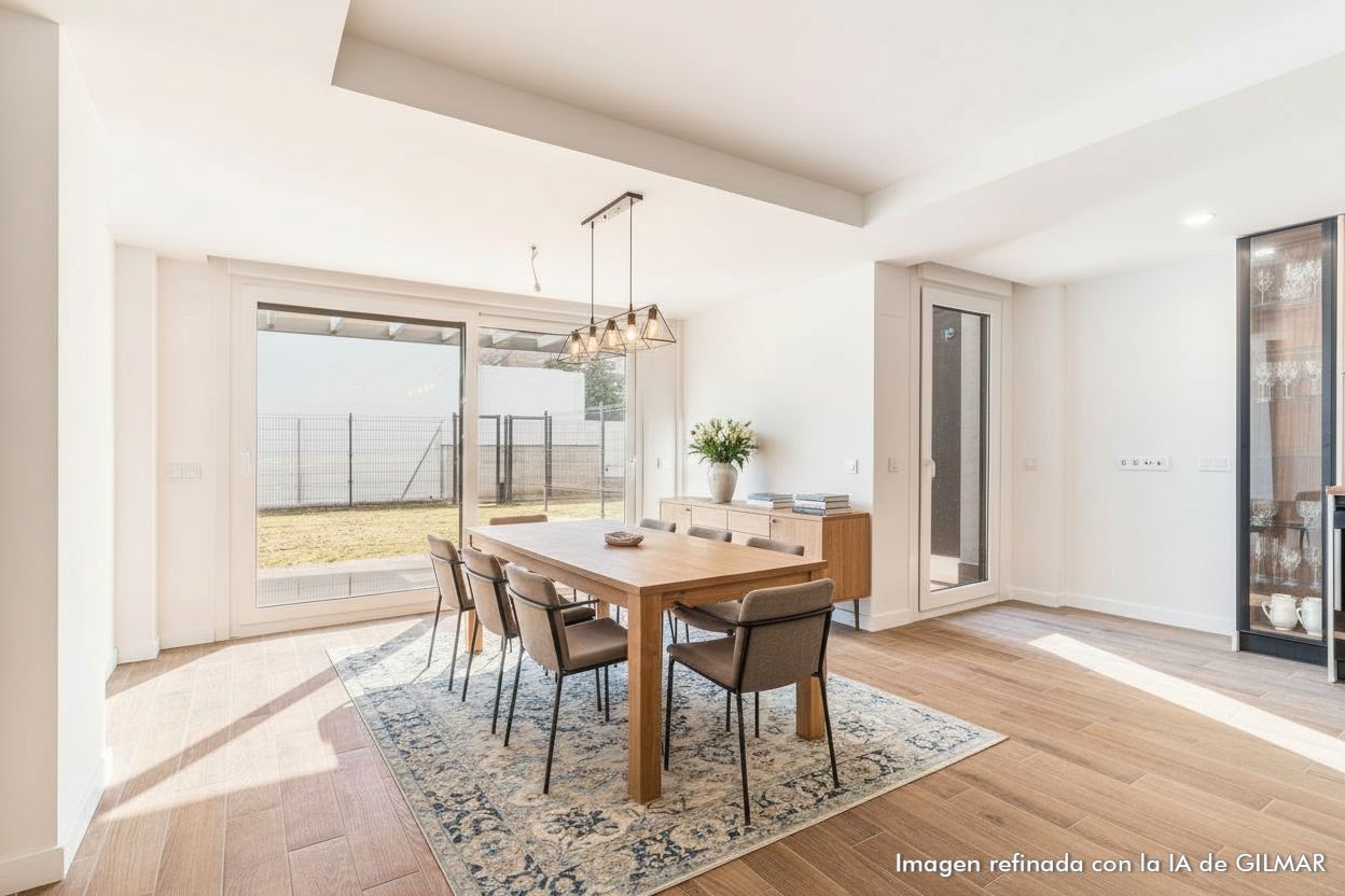 Comedor de Casa adosada en venta en Las Rozas de Madrid con Aire acondicionado, Calefacción y Jardín privado