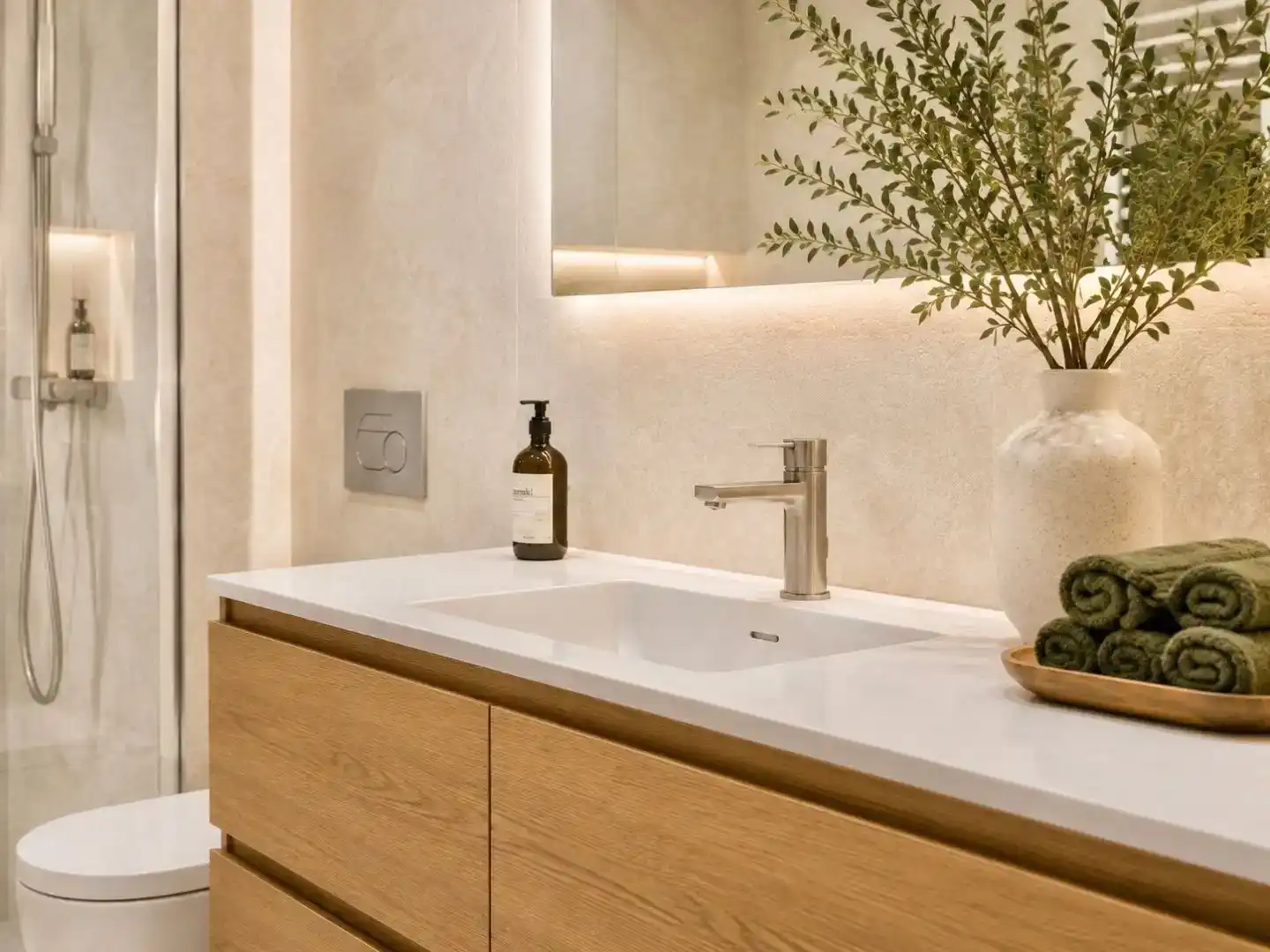 Badezimmer von Wohnung zum Verkauf in  Madrid Capital mit Klimaanlage und Balkon