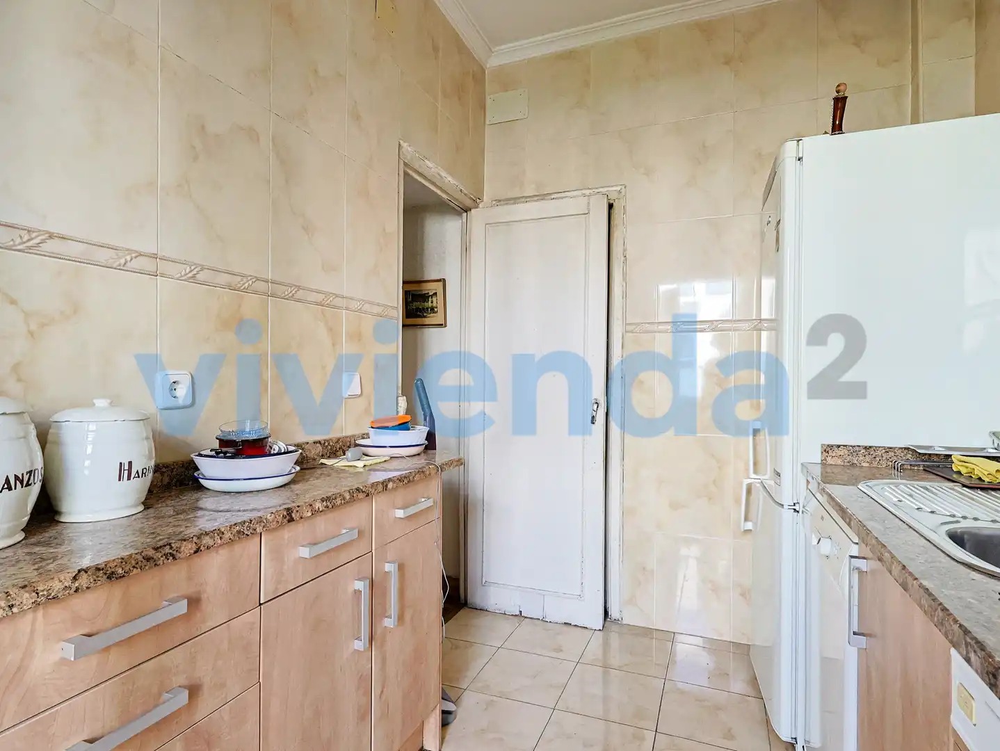 Kitchen of Flat for sale in Madrid  with Heating, Terrace and Storage room