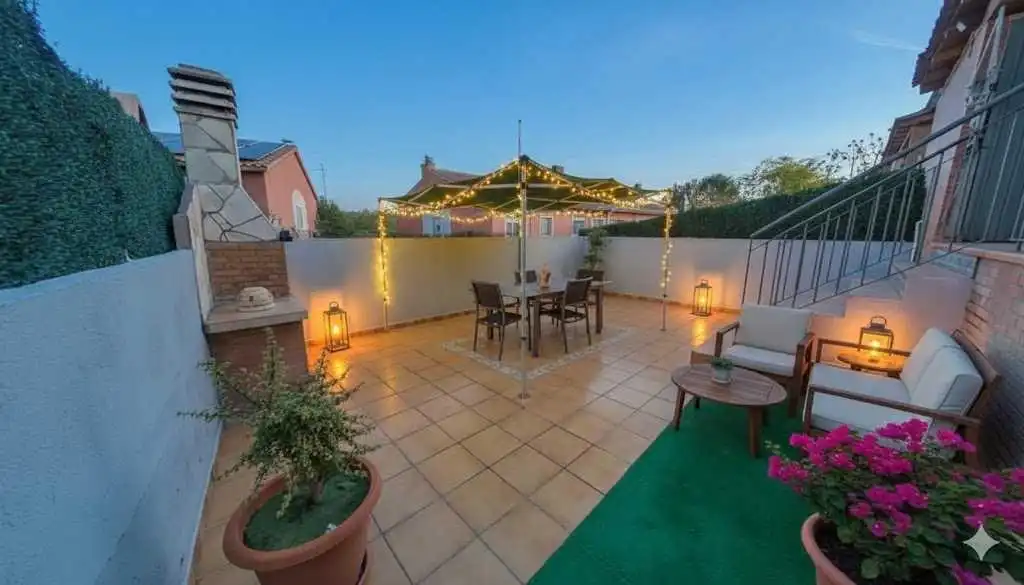 Terraza de Casa o chalet en venta en Santa Perpètua de Mogoda con Aire acondicionado, Calefacción y Jardín privado