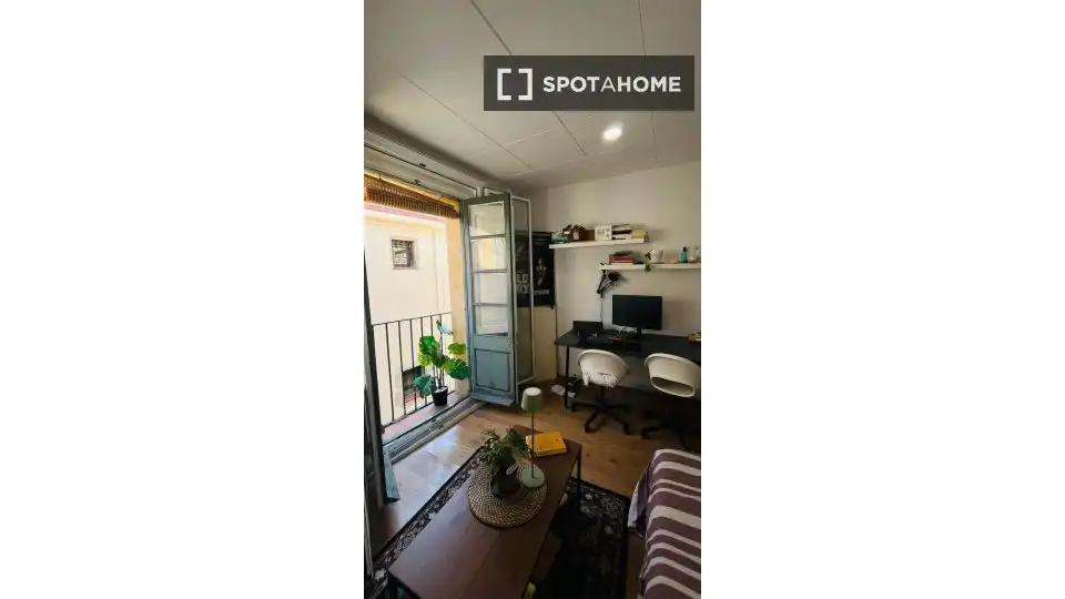 Terraza de Piso de alquiler en Barcelona con Aire acondicionado, Calefacción y Amueblado