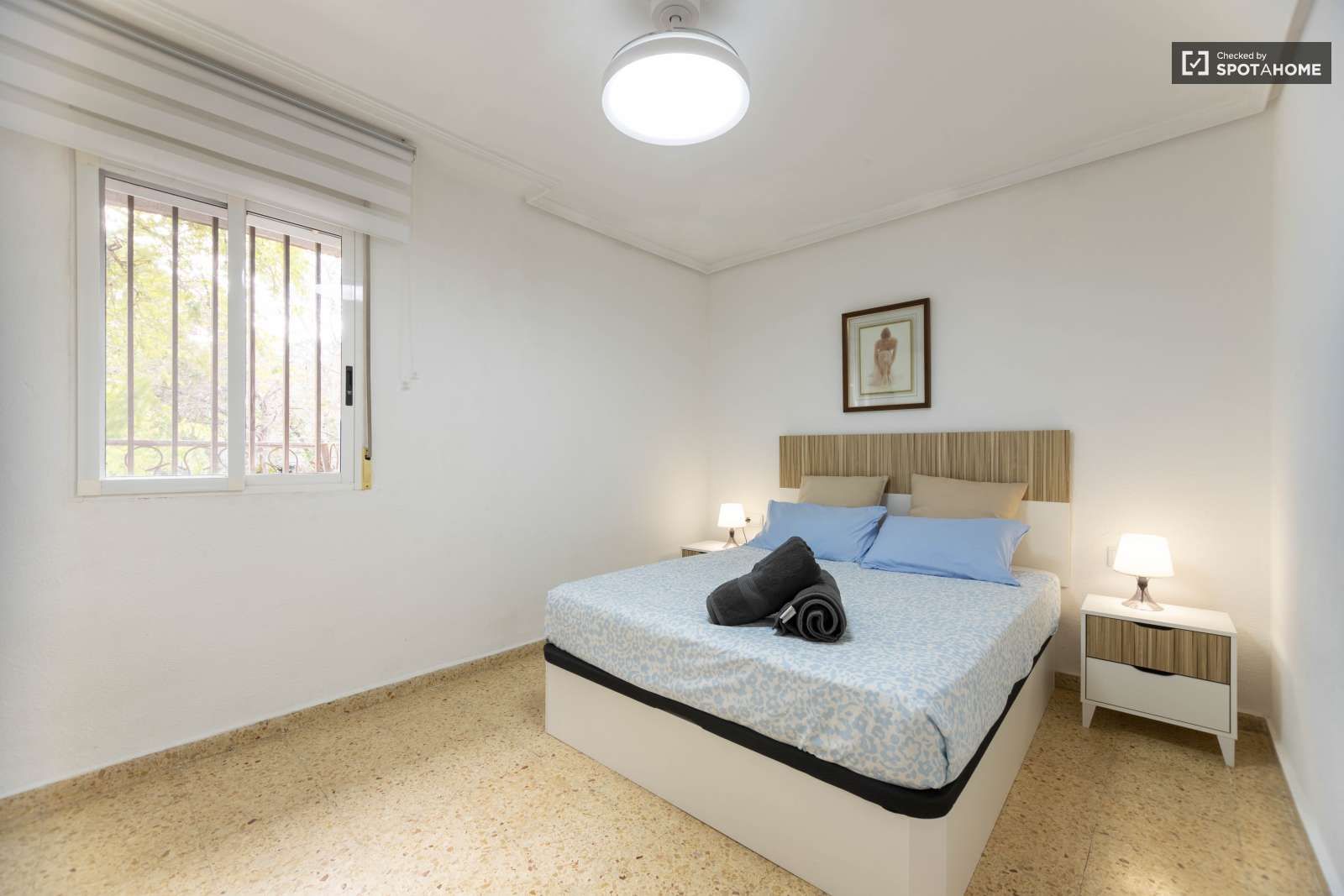 Schlafzimmer von Wohnungen zur untervermieten in  Valencia Capital mit Klimaanlage, Heizung und Terrasse