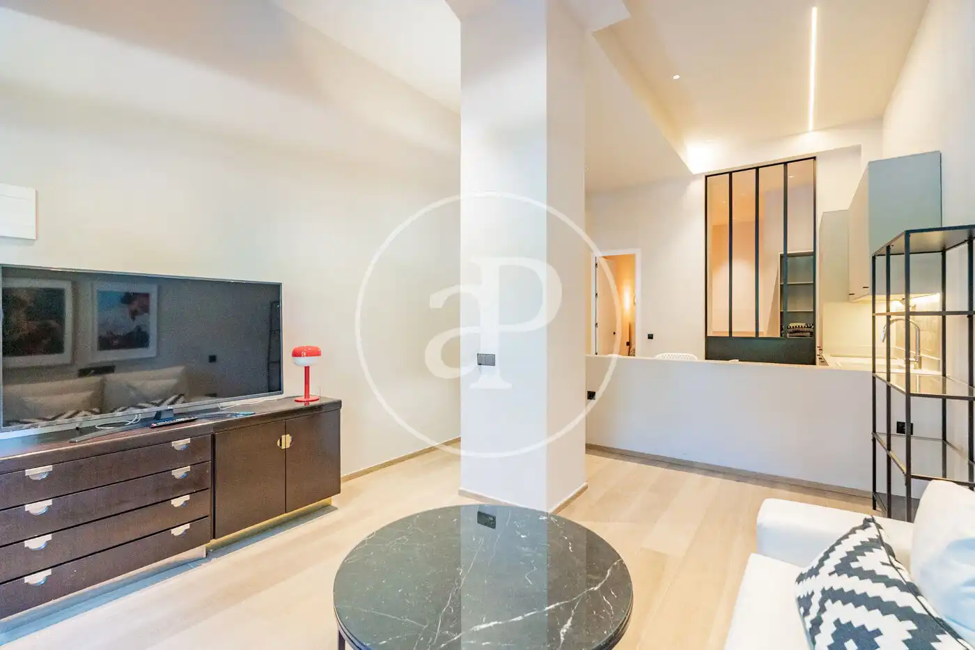 Wohnzimmer von Wohnung zur Miete in Madrid mit Klimaanlage, Heizung und Möbliert