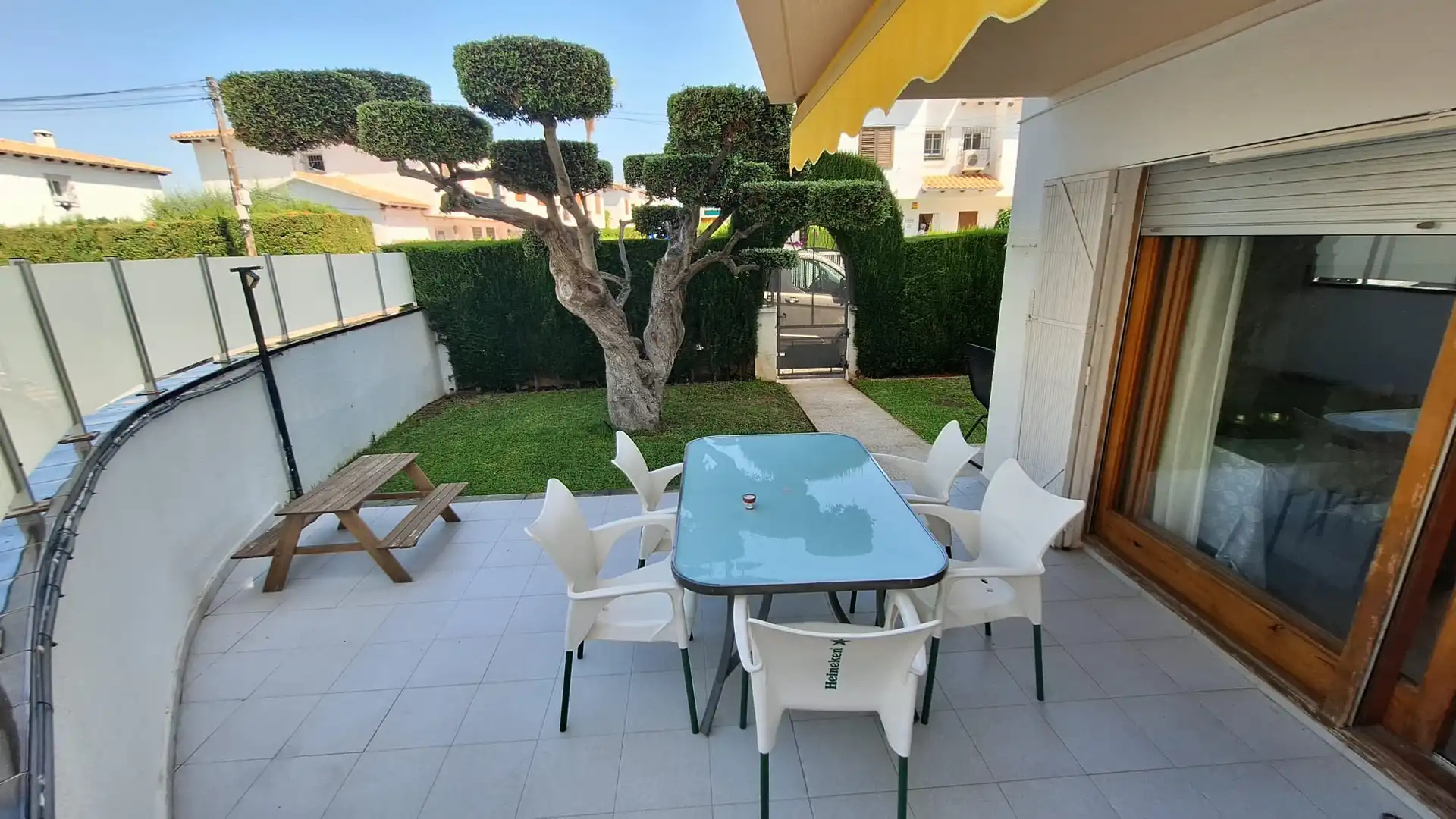 Terraza de Apartamento de alquiler en El Vendrell con Calefacción y Jardín privado