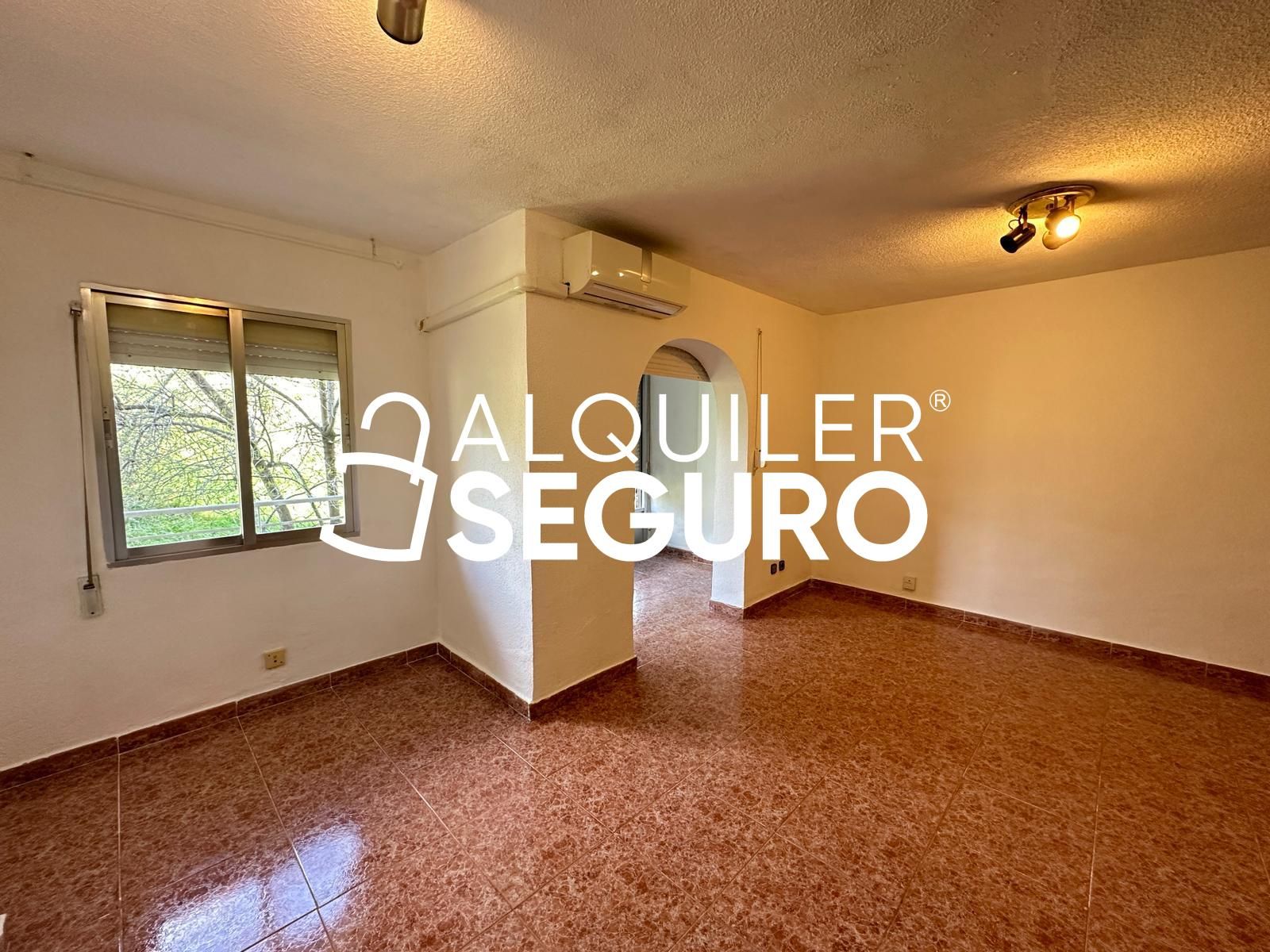 Sala d'estar de Pis de lloguer en  Madrid Capital amb Aire condicionat i Terrassa