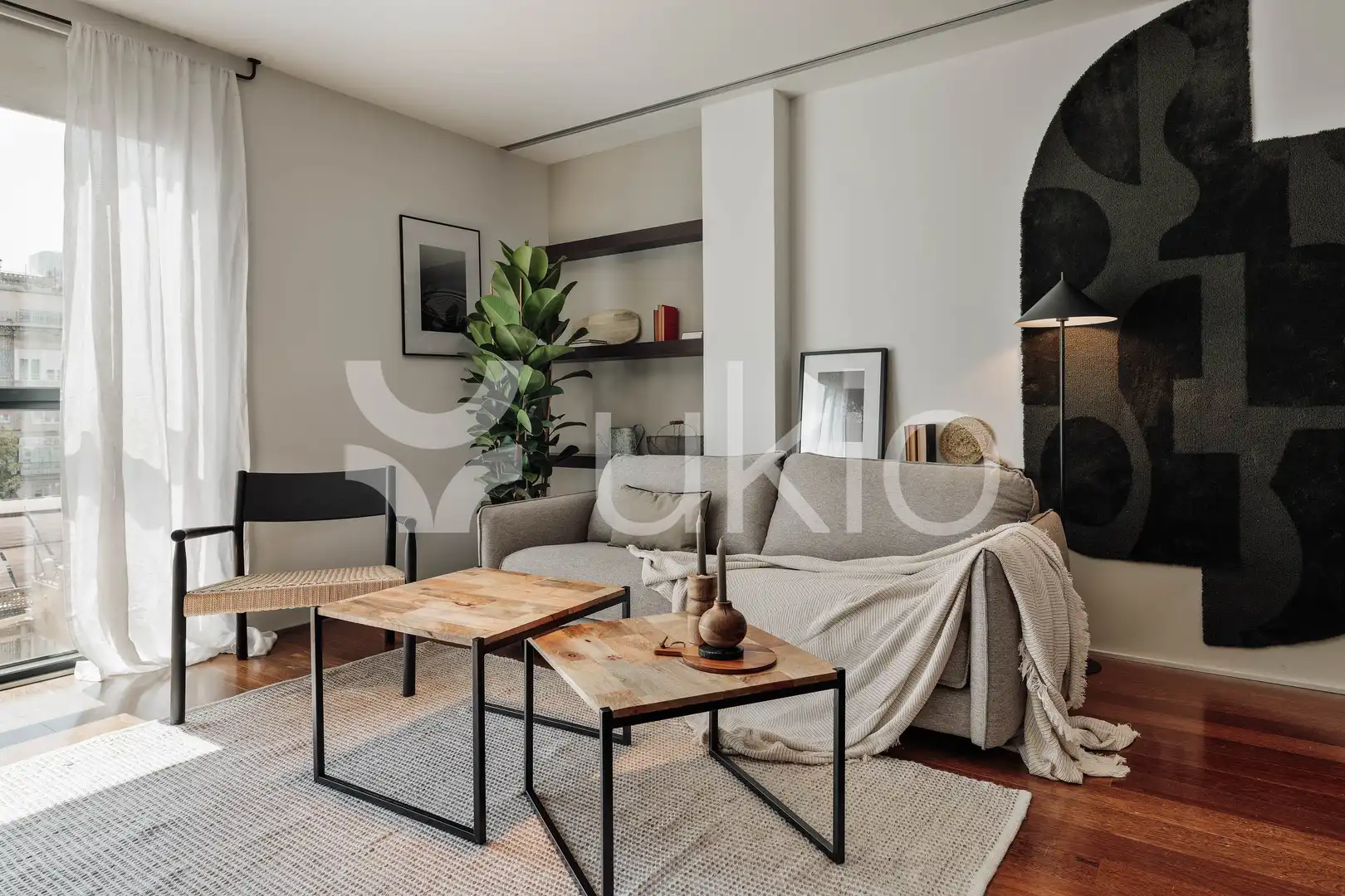 Living room of Apartments for rent in Barcelona  with Air Conditioner, Heating and Furnished