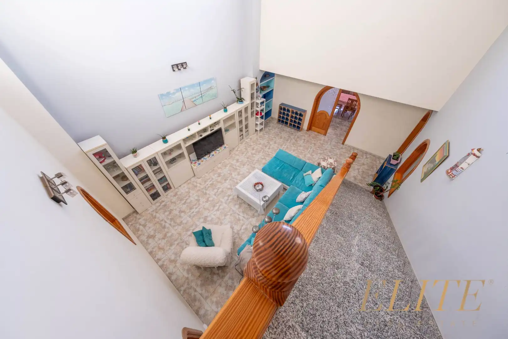 Sala d'estar de Casa adosada en venda en San Bartolomé de Tirajana amb Aire condicionat, Terrassa i Moblat