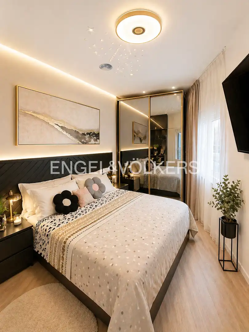 Dormitori de Apartament en venda en Sant Joan Despí amb Aire condicionat, Calefacció i Moblat