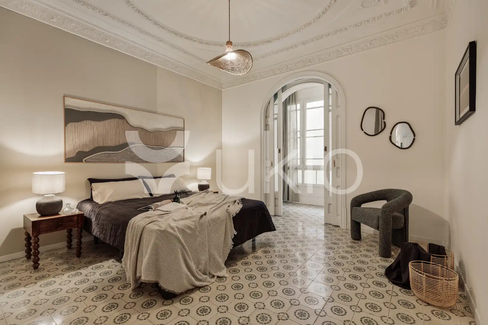 Bedroom of Apartments for rent in Barcelona  with Air Conditioner, Heating and Furnished