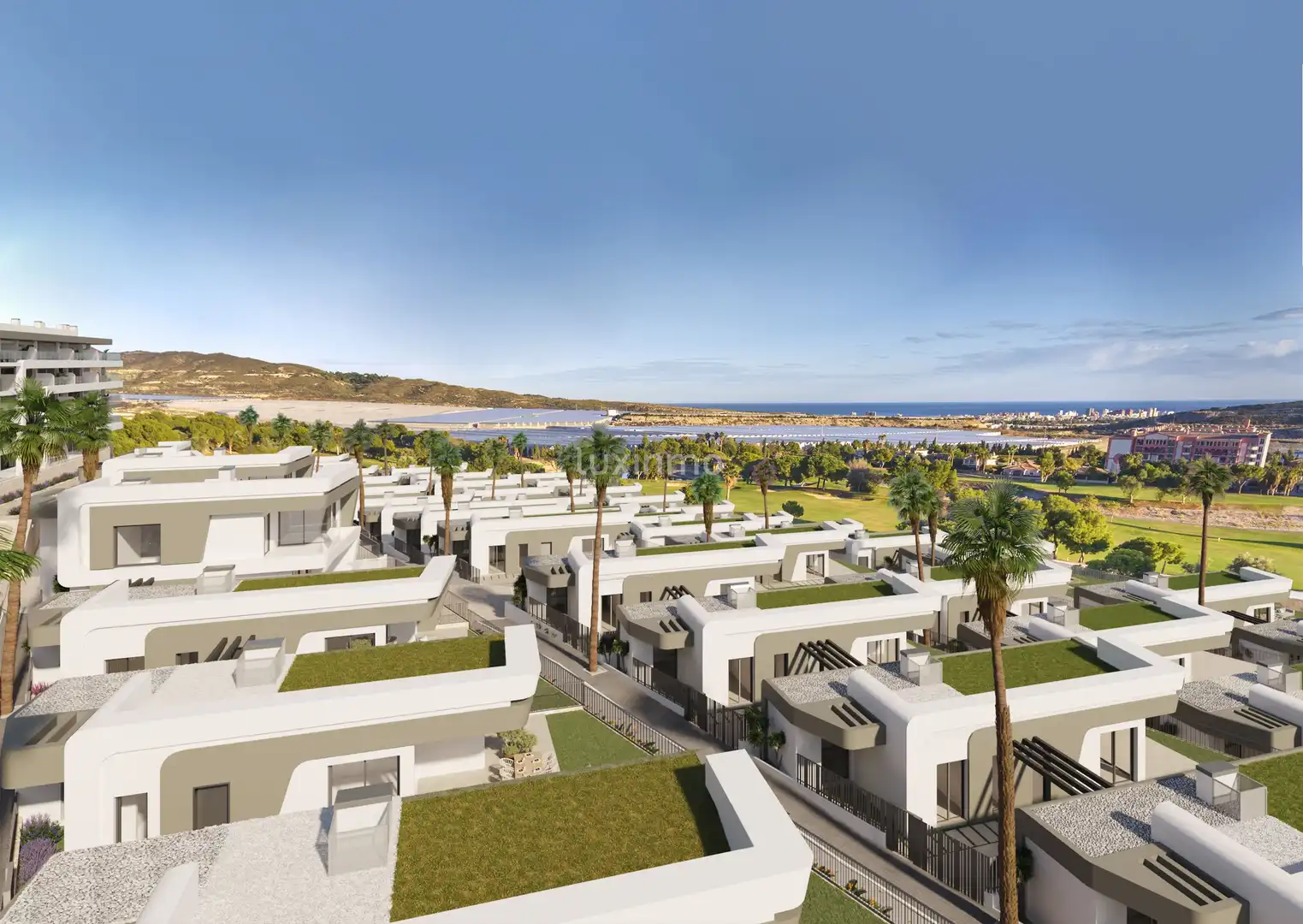 Vista exterior de Ático en venta en Mutxamel con Aire acondicionado, Jardín privado y Terraza