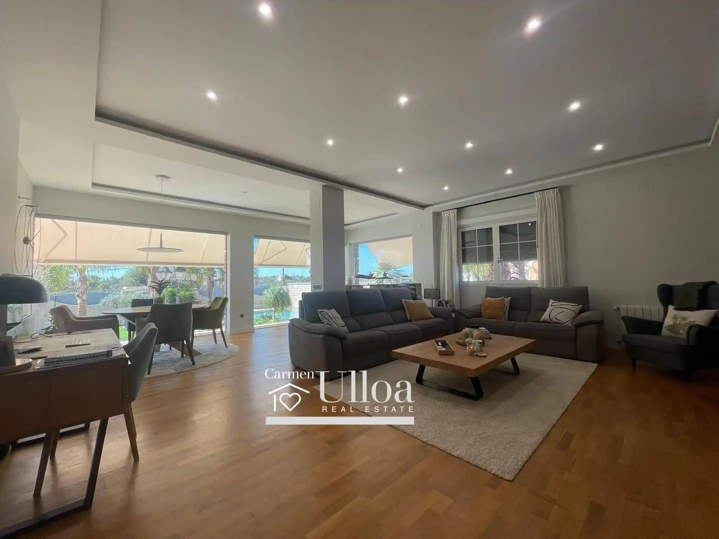 Living room of Houses for sale in San Vicente del Raspeig / Sant Vicent del Raspeig  with Air Conditioner, Heating and Private garden