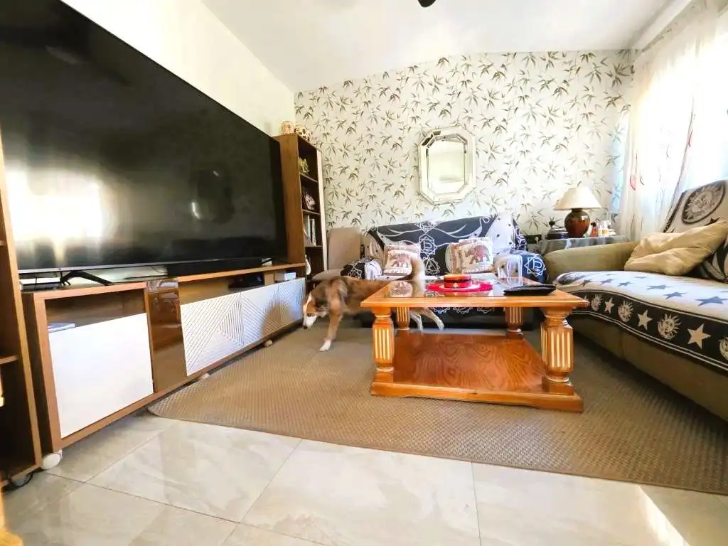 Sala d'estar de Casa o xalet en venda en Málaga amb Aire condicionat, Jardí privat i Terrassa