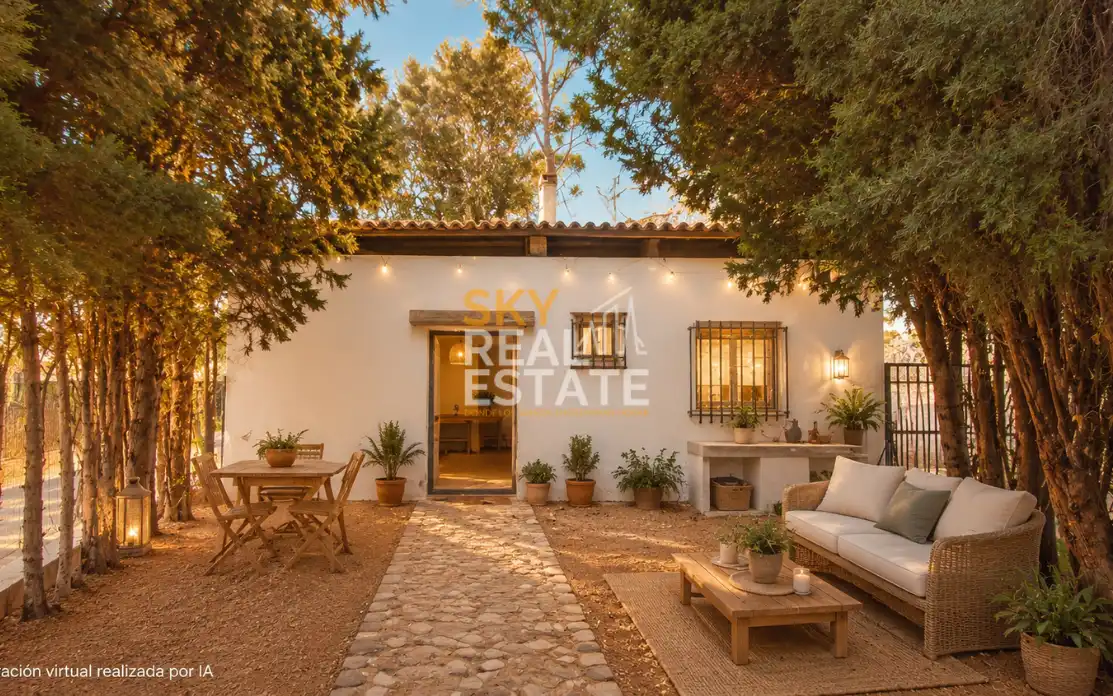 Exterior view of Houses for sale in L'Olleria  with Private garden