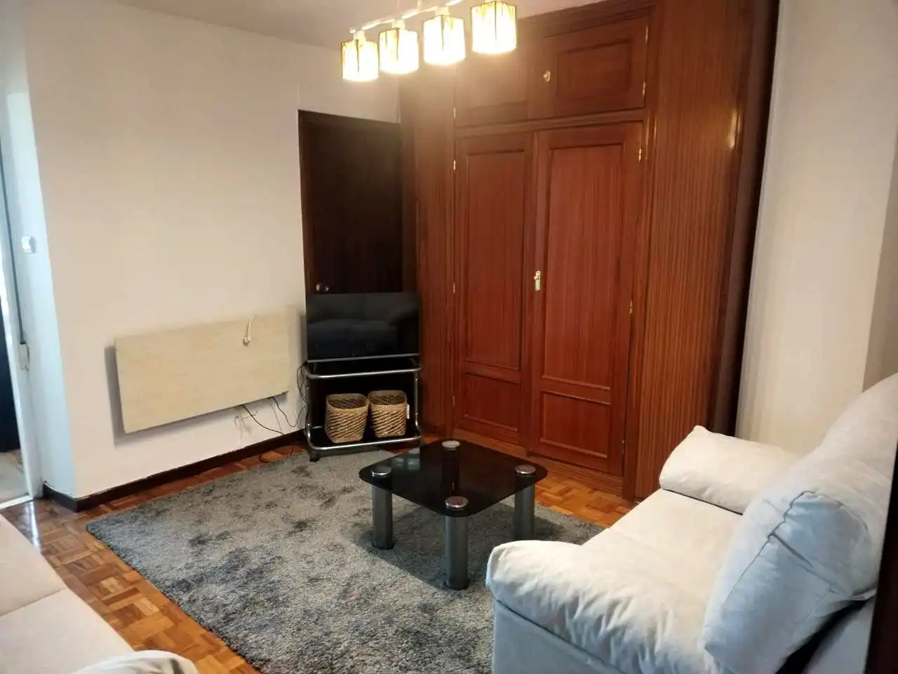 Sala d'estar de Pis de lloguer en Gijón  amb Calefacció i Moblat