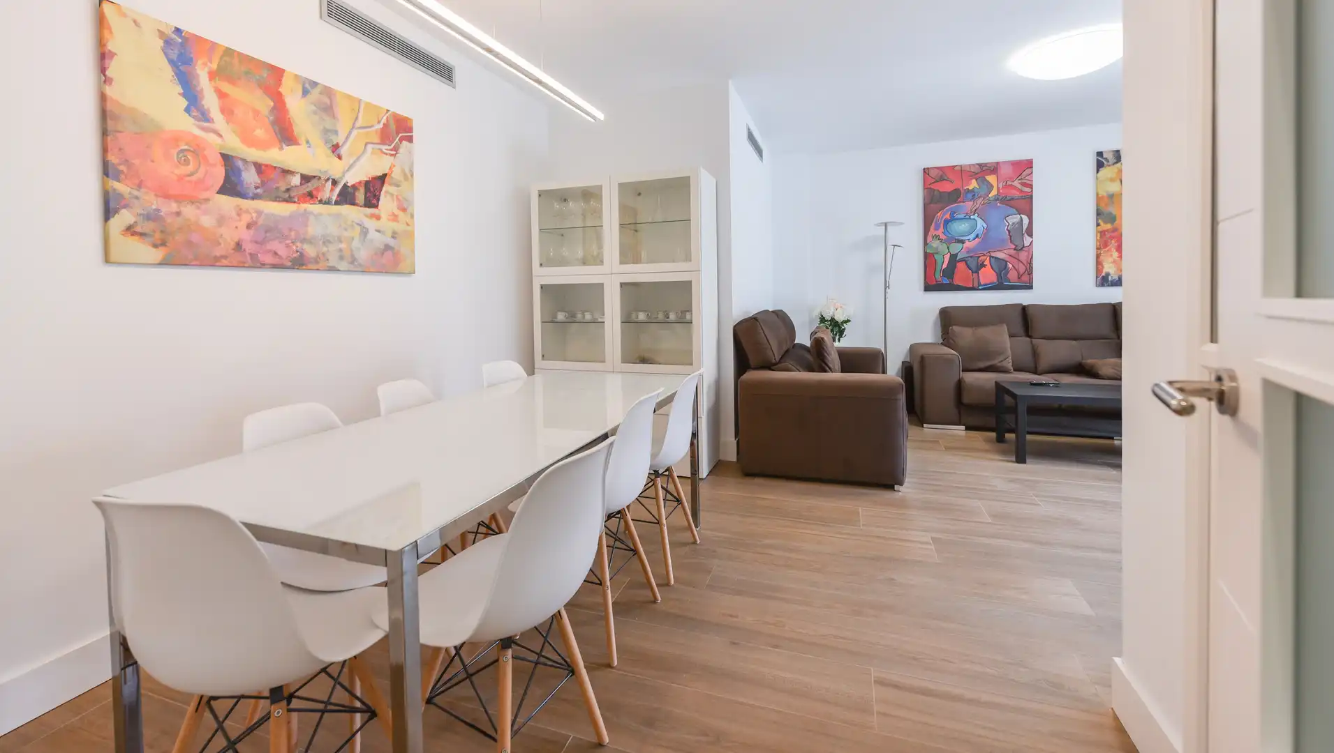 Wohnzimmer von Wohnung zur Miete in Fuengirola mit Klimaanlage, Heizung und Privatgarten