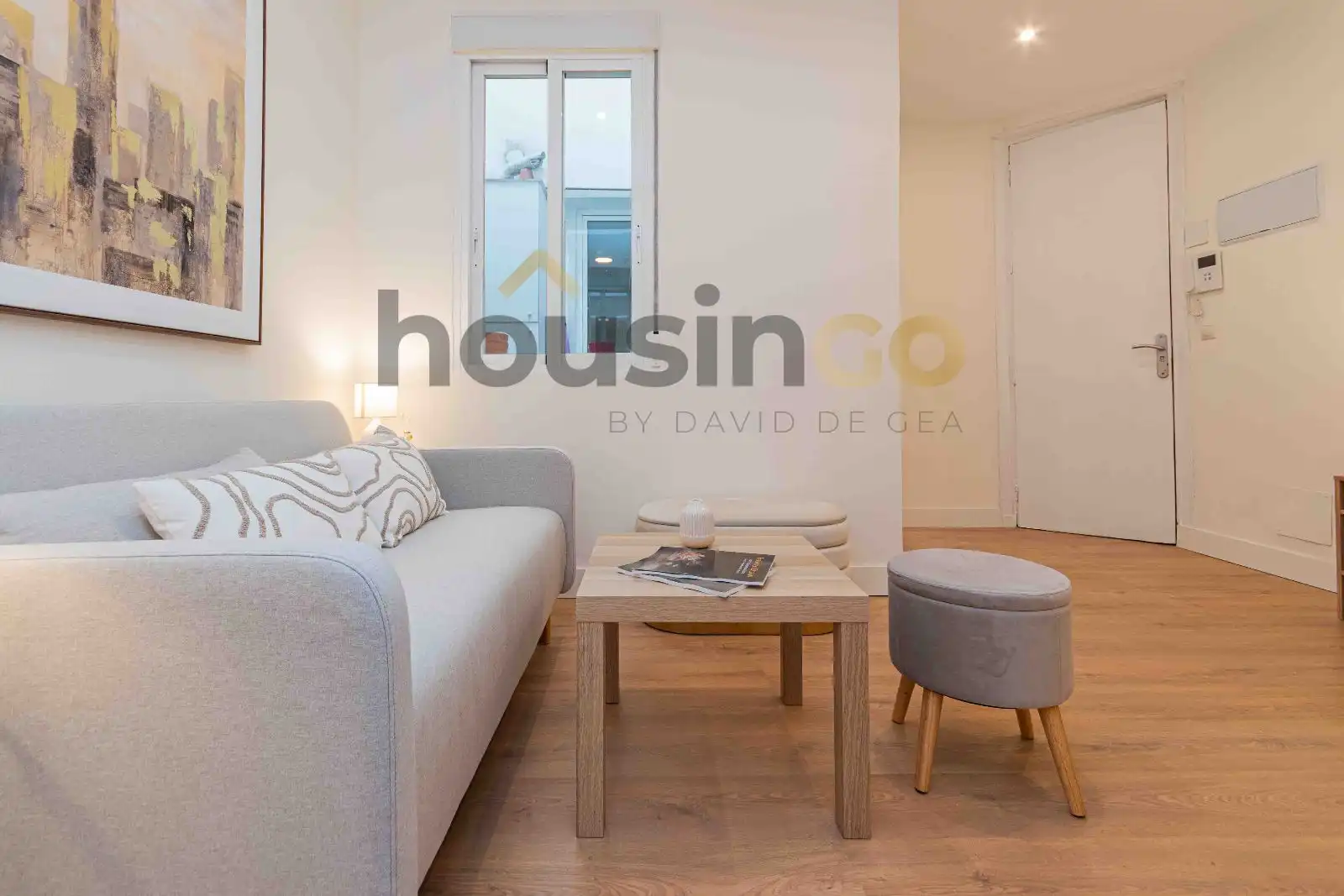 Living room of Flat for sale in Madrid  with Heating, Parquet flooring and Terrace