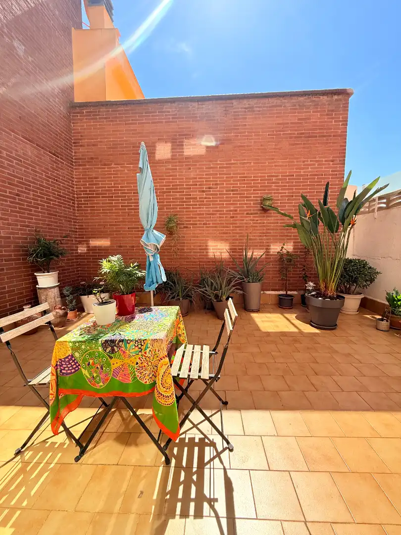 Terraza de Casa adosada en venta en San Sebastián de los Reyes con Aire acondicionado, Calefacción y Jardín privado