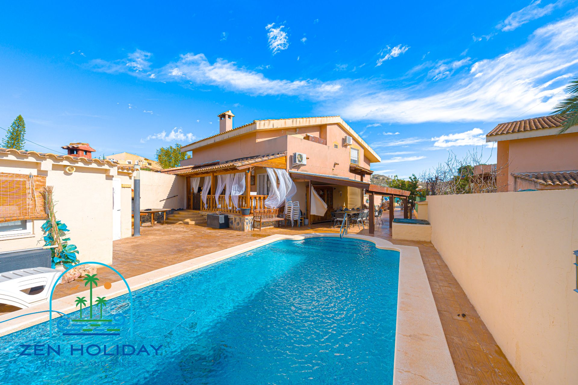 Swimming pool of Single-family semi-detached for sale in Busot  with Air Conditioner, Heating and Private garden