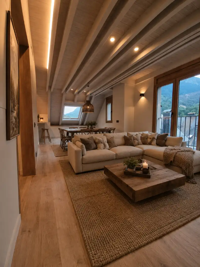 Sala de estar de Piso en venta en Vielha e Mijaran con Aire acondicionado, Calefacción y Parquet