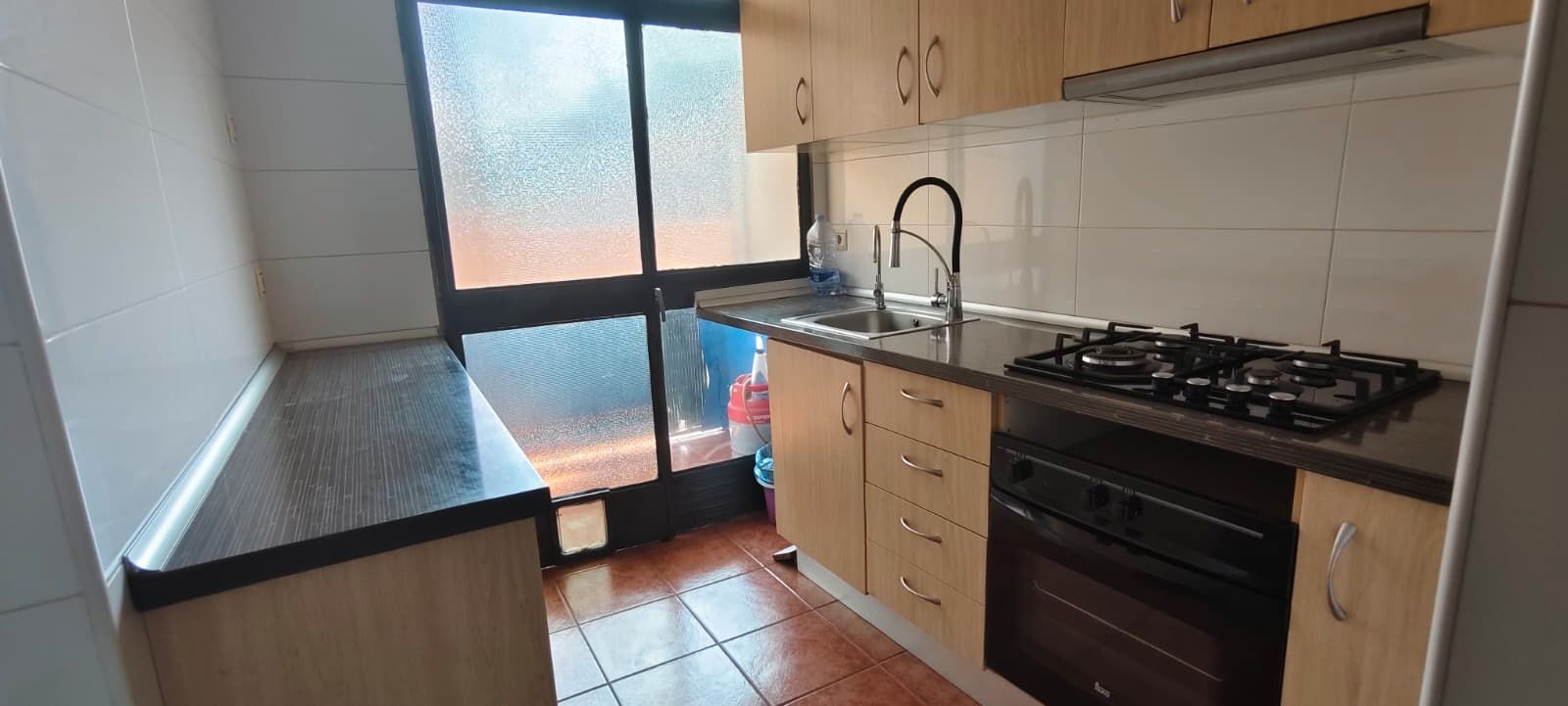 Kitchen of Flat for sale in Vallirana  with Parquet flooring, Oven and Balcony