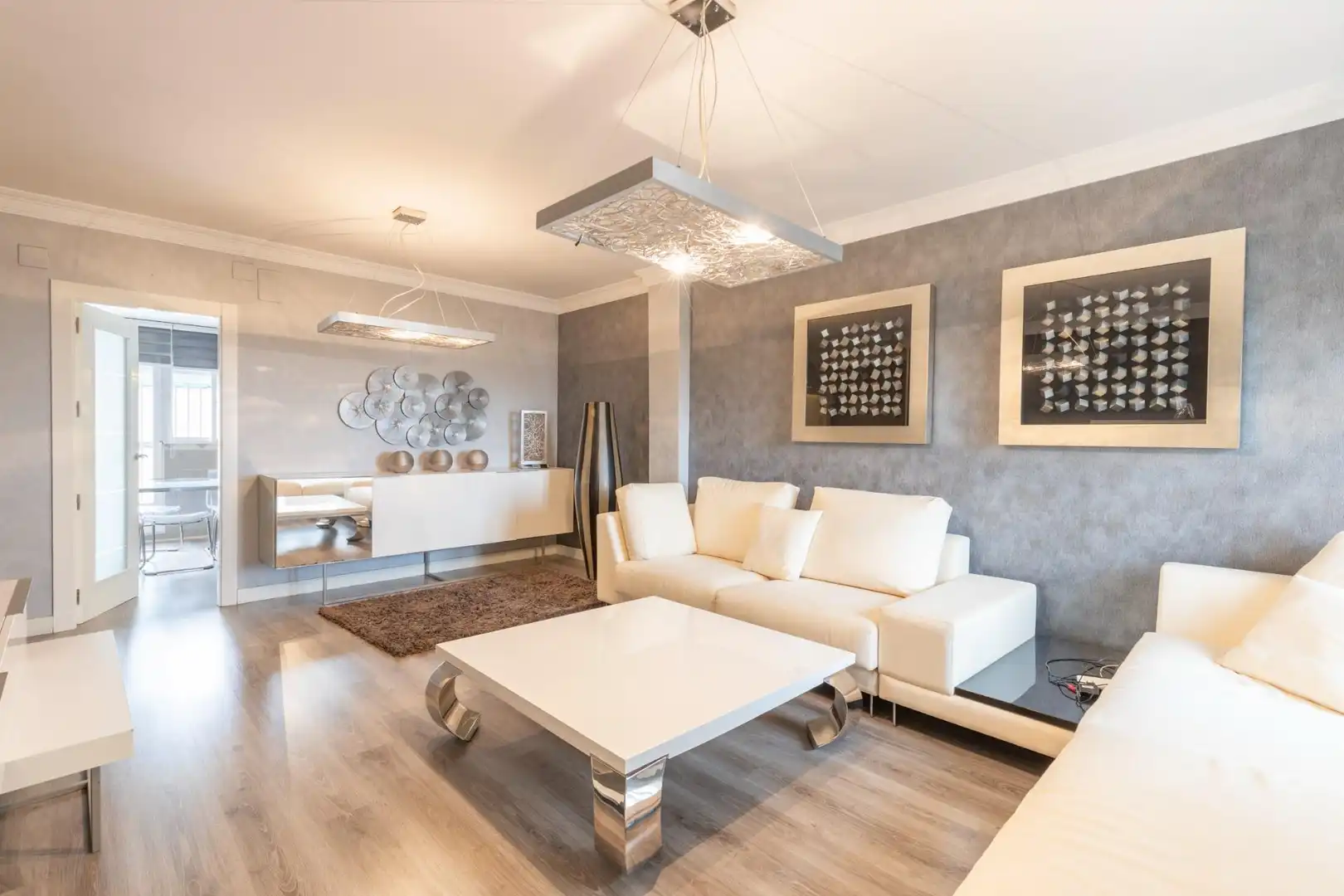Sala de estar de Casa adosada en venta en Güevéjar con Calefacción, Amueblado y Balcón