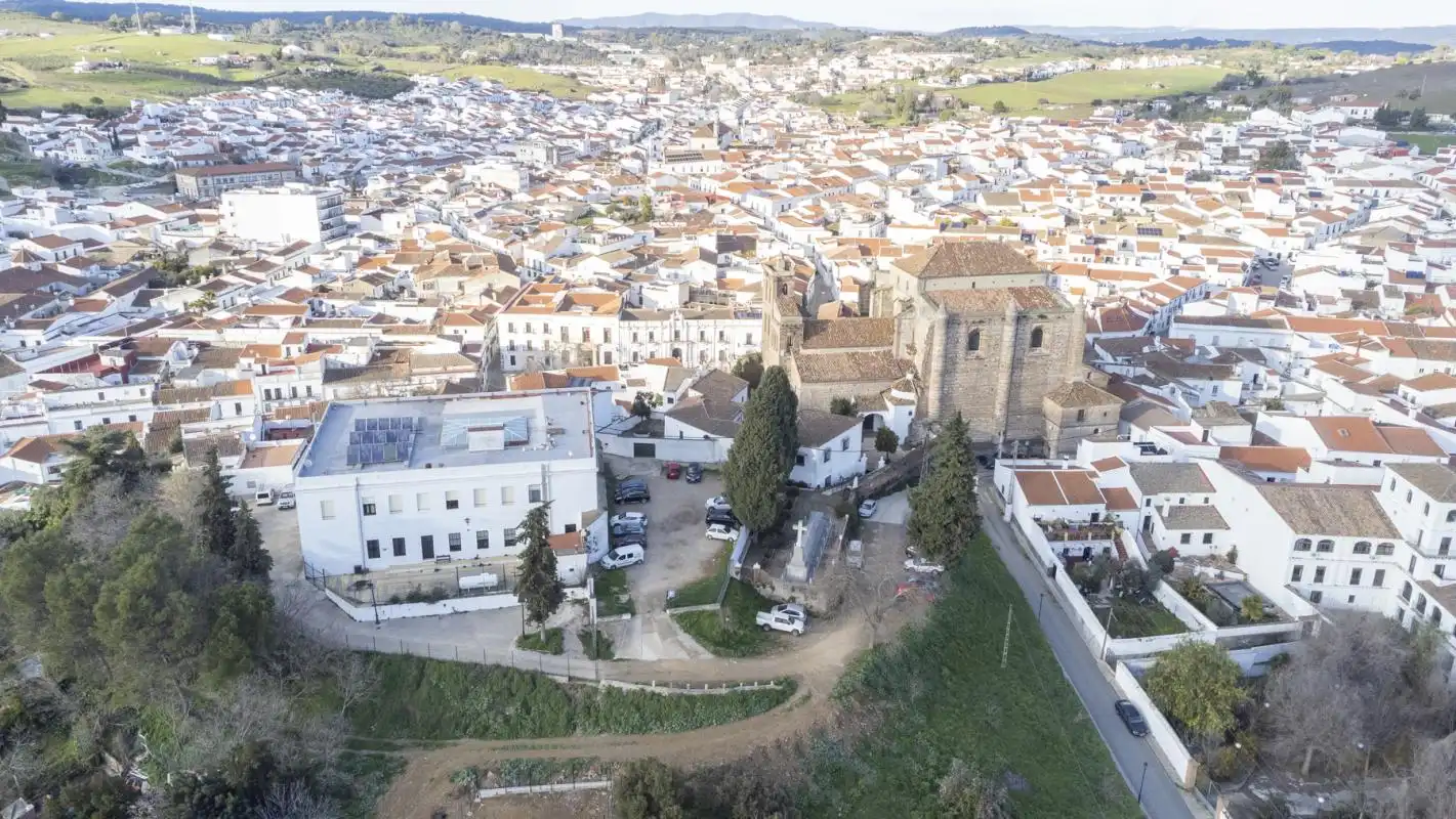 Vista exterior de Casa o chalet en venta en Cazalla de la Sierra con Aire acondicionado, Calefacción y Jardín privado
