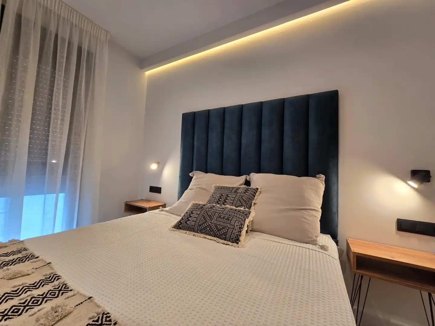 Schlafzimmer von Maisonette zur Miete in Sanlúcar la Mayor mit Klimaanlage, Terrasse und Möbliert
