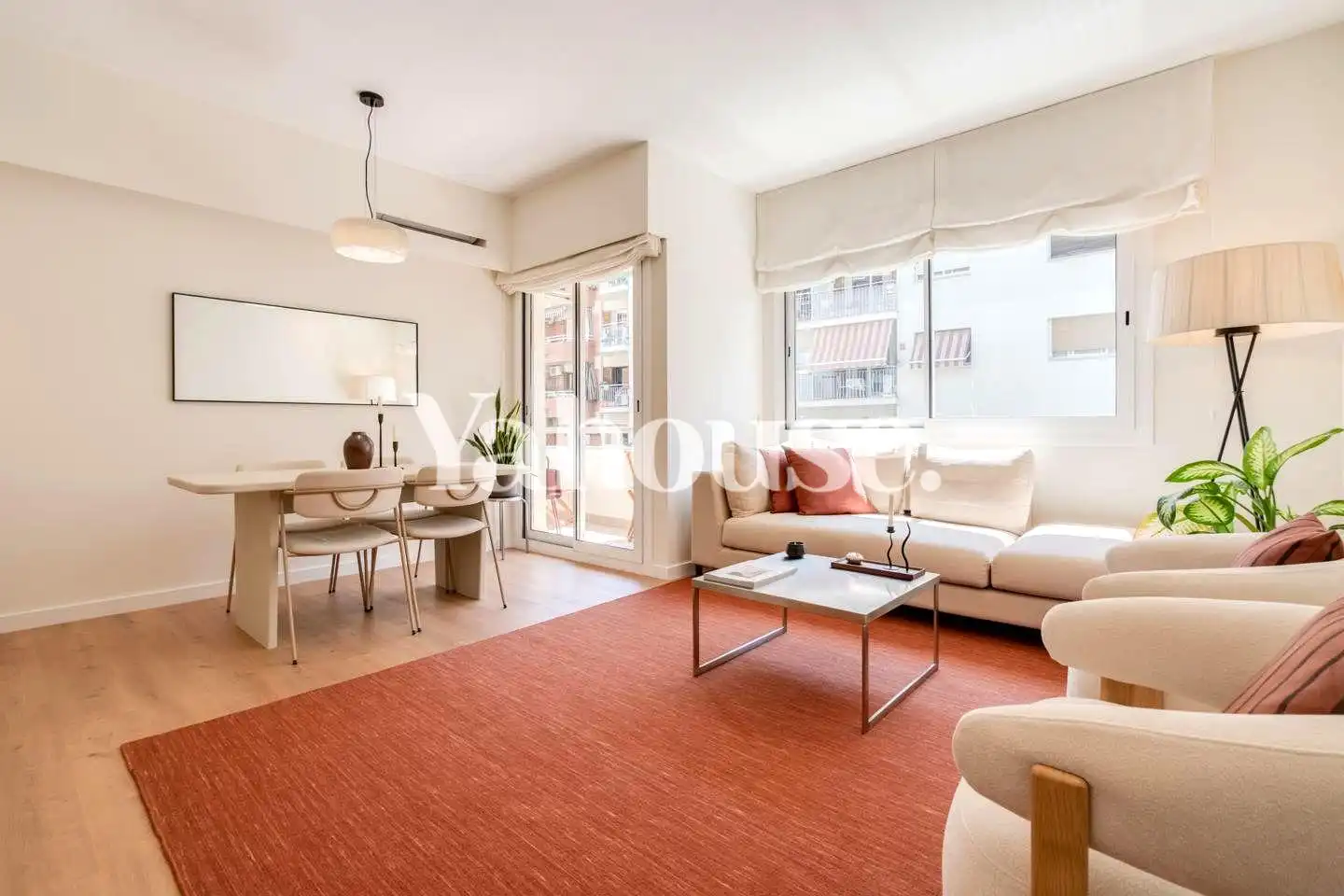 Sala d'estar de Pis en venda en Barcelona amb Aire condicionat, Parquet i Terrassa