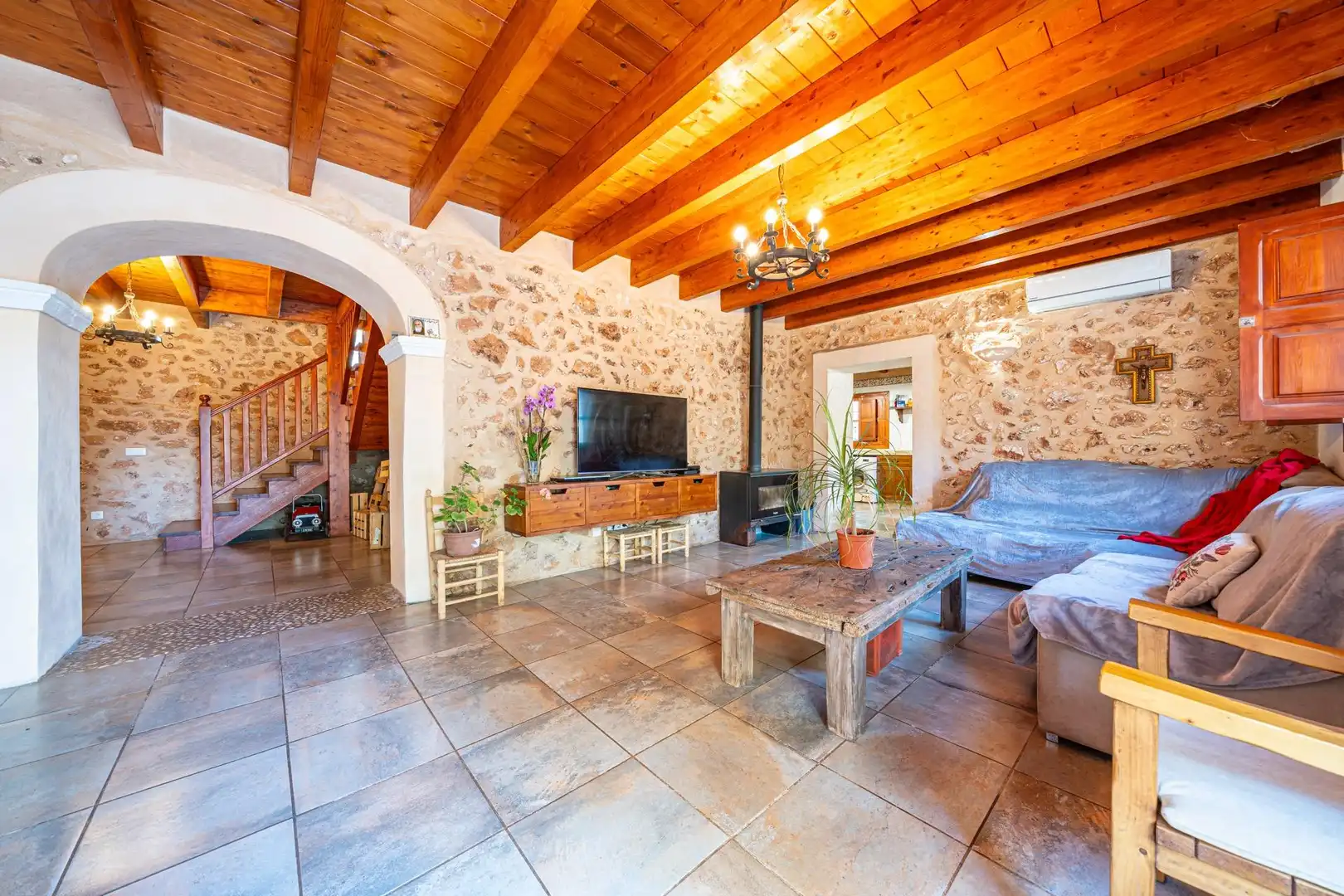 Sala de estar de Casa adosada en venta en Campos con Aire acondicionado, Calefacción y Jardín privado