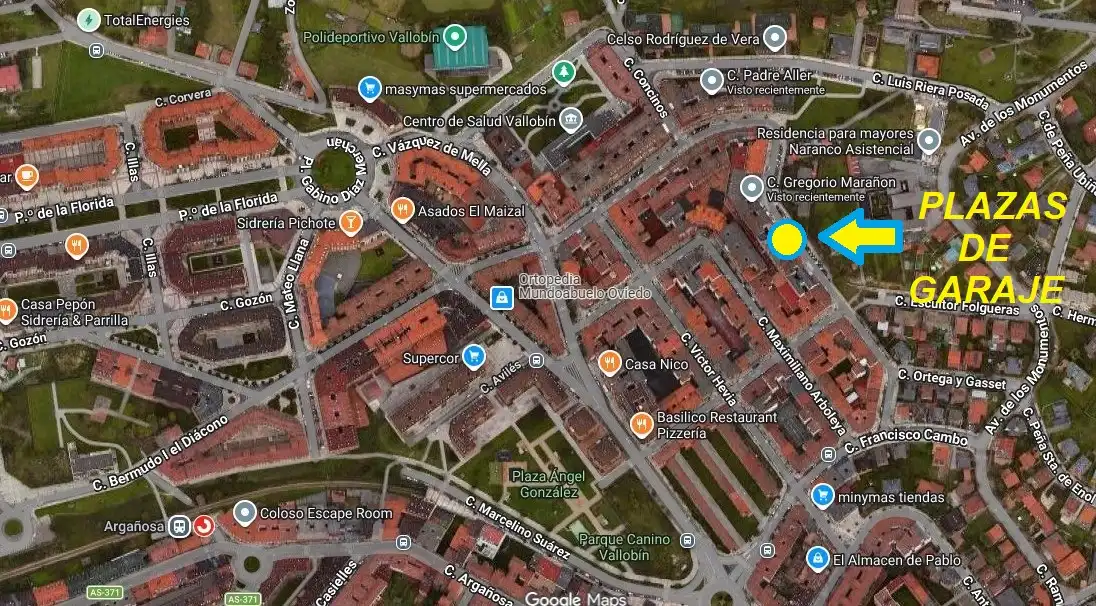 Außenansicht von Garage zum Verkauf in Oviedo 