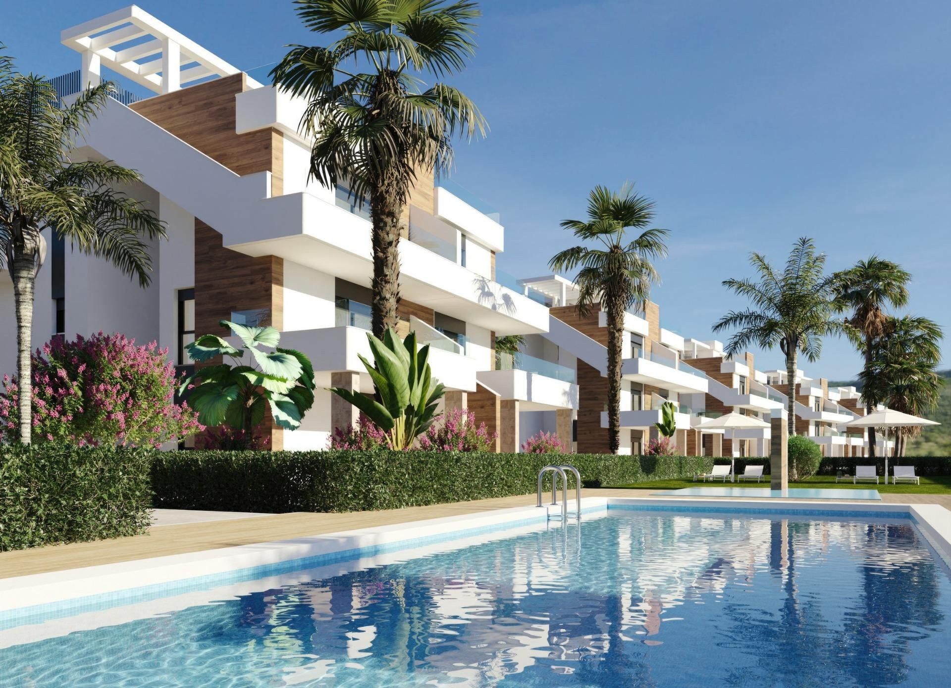 Exterior view of Apartment for sale in Fuente Álamo de Murcia  with Air Conditioner, Private garden and Terrace