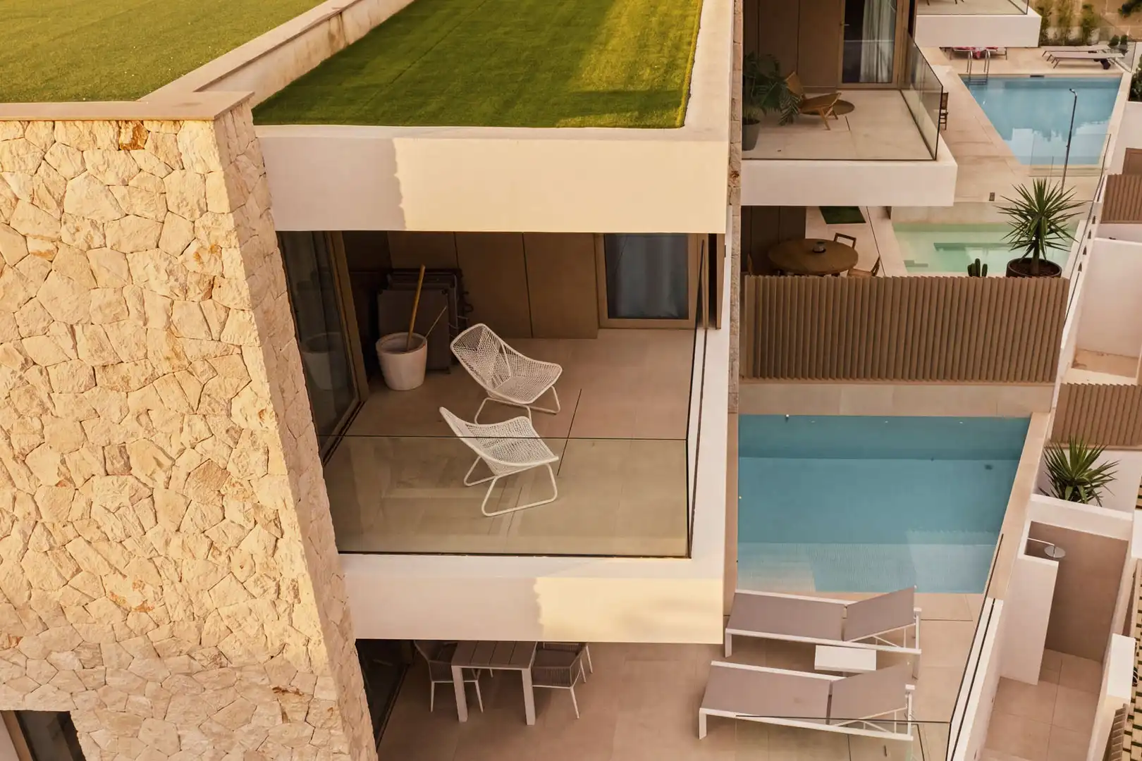 Terrasse von Einfamilien-Reihenhaus zum Verkauf in Capdepera mit Klimaanlage, Terrasse und Möbliert