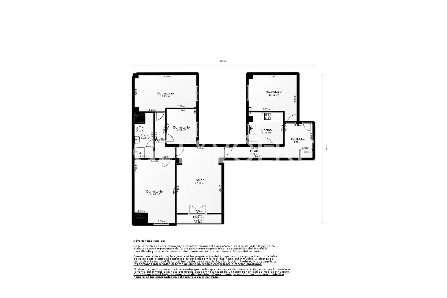 Wohnung zum Verkauf in Valencia mit Heizung, Möbliert und Balkon
