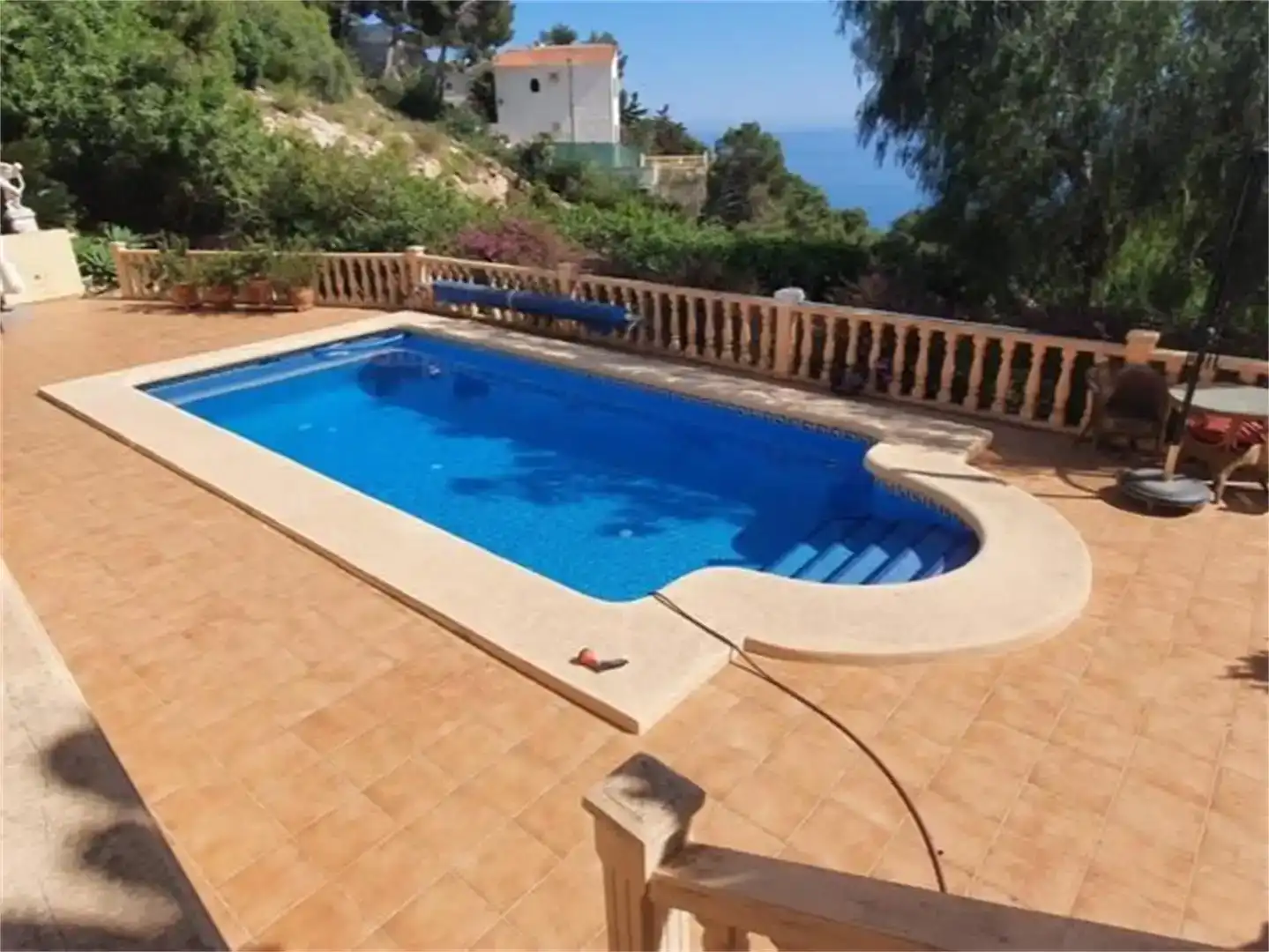 Schwimmbecken von Wohnung zur Miete in Jávea / Xàbia mit Klimaanlage, Privatgarten und Parkett