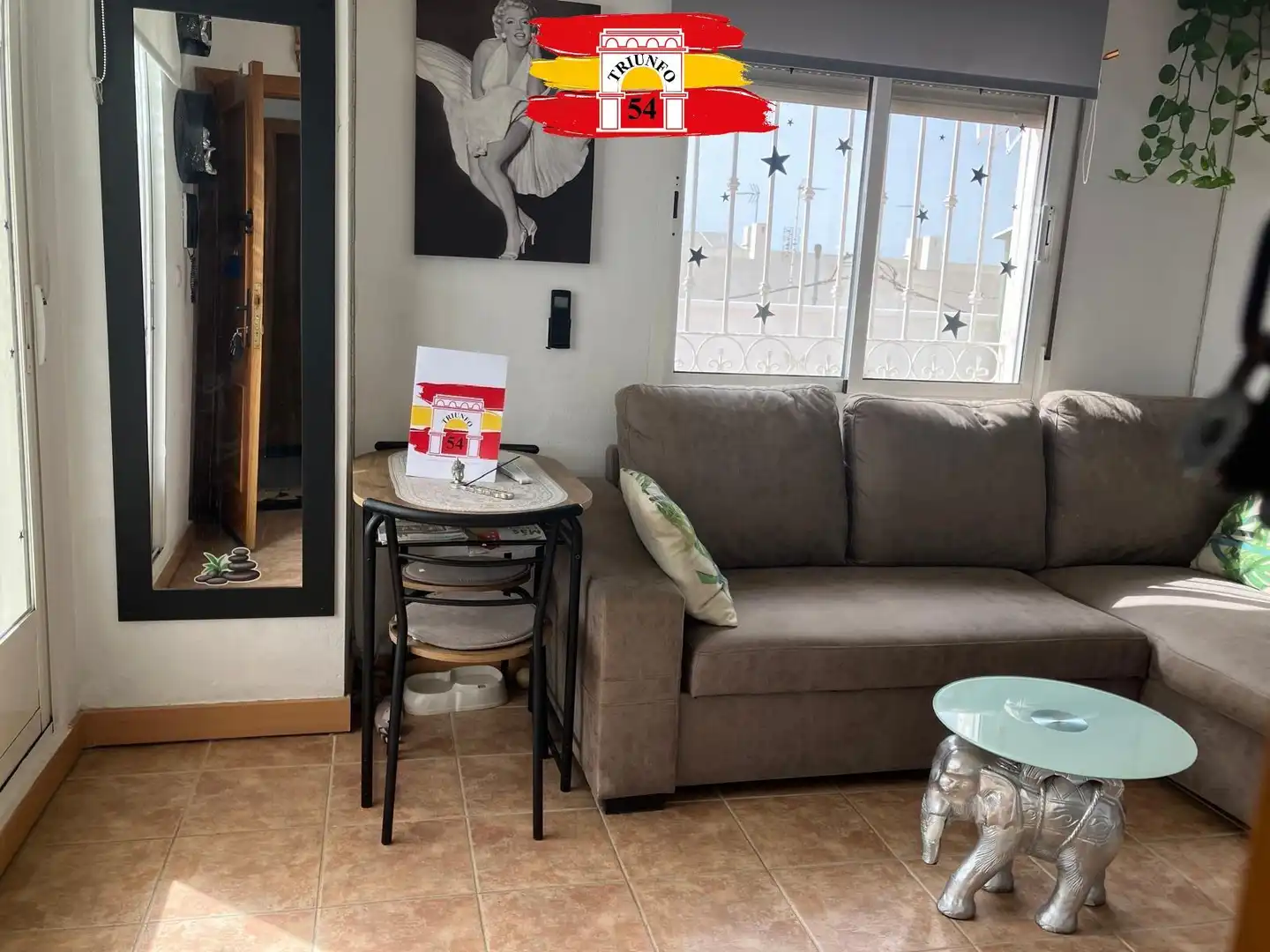 Sala d'estar de Àtic en venda en Pilar de la Horadada amb Aire condicionat, Terrassa i Moblat