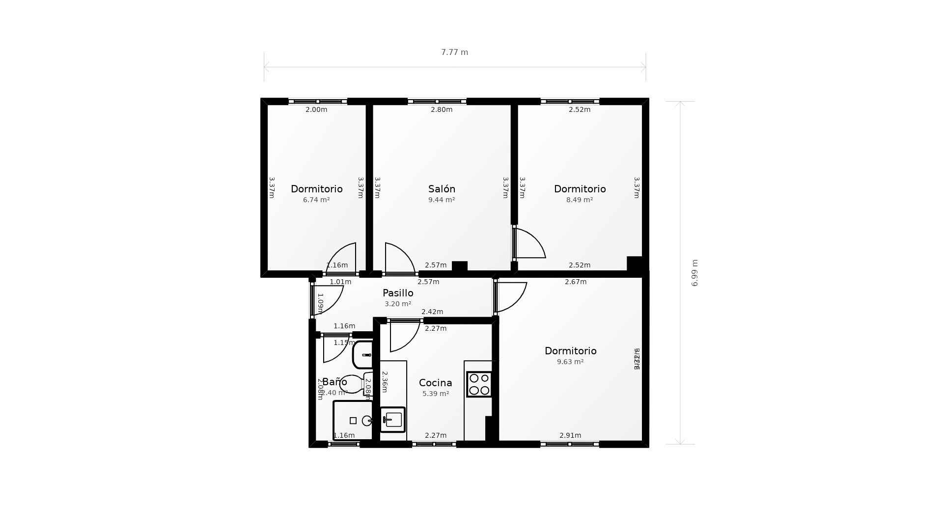 Pis de lloguer en  Madrid Capital amb Moblat, Rentadora i Microones