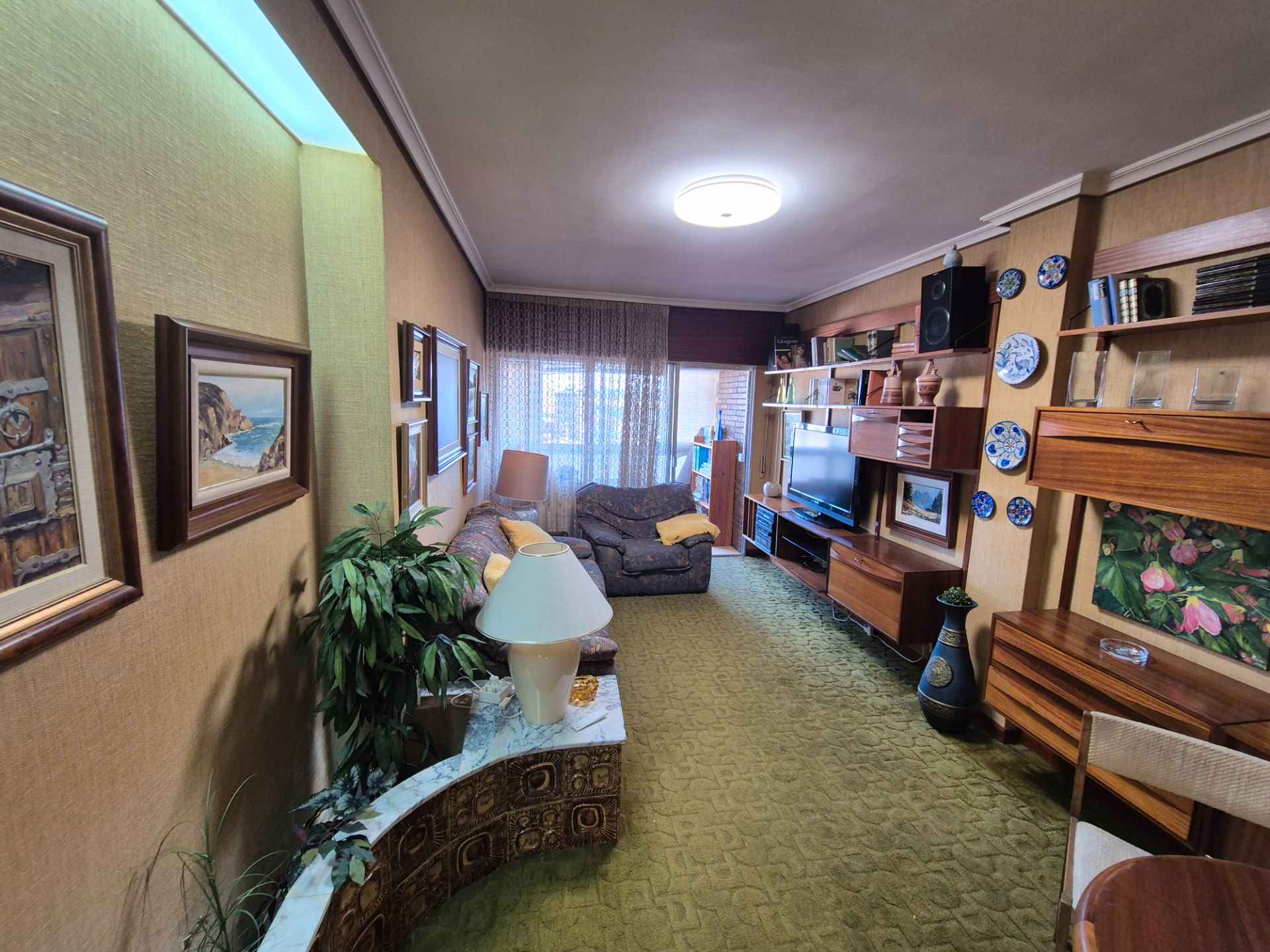 Sala de estar de Piso en venta en Palencia Capital con Calefacción, Parquet y Amueblado