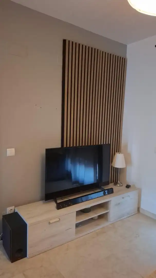 Sala d'estar de Apartament de lloguer en Mijas amb Aire condicionat, Calefacció i Terrassa