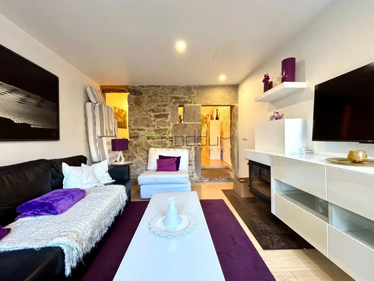 Sala de estar de Casa o chalet en venta en Santiago de Compostela  con Calefacción, Jardín privado y Amueblado