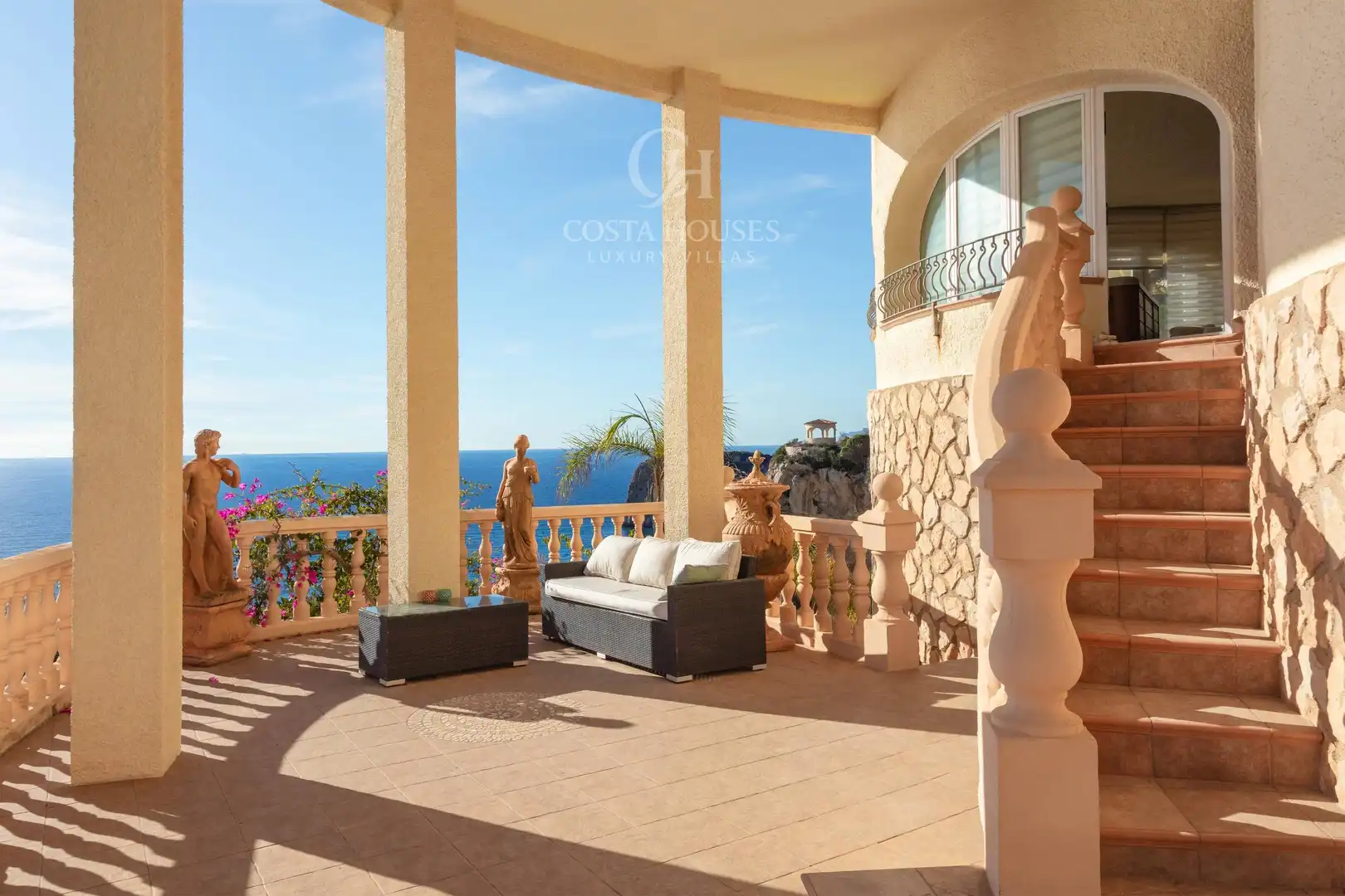 Terrasse von Haus oder Chalet zum Verkauf in Jávea / Xàbia mit Klimaanlage, Privatgarten und Terrasse