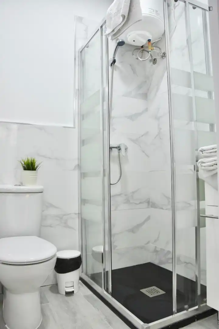 Bathroom of Study for rent in Madrid  with Air Conditioner, Heating and Furnished