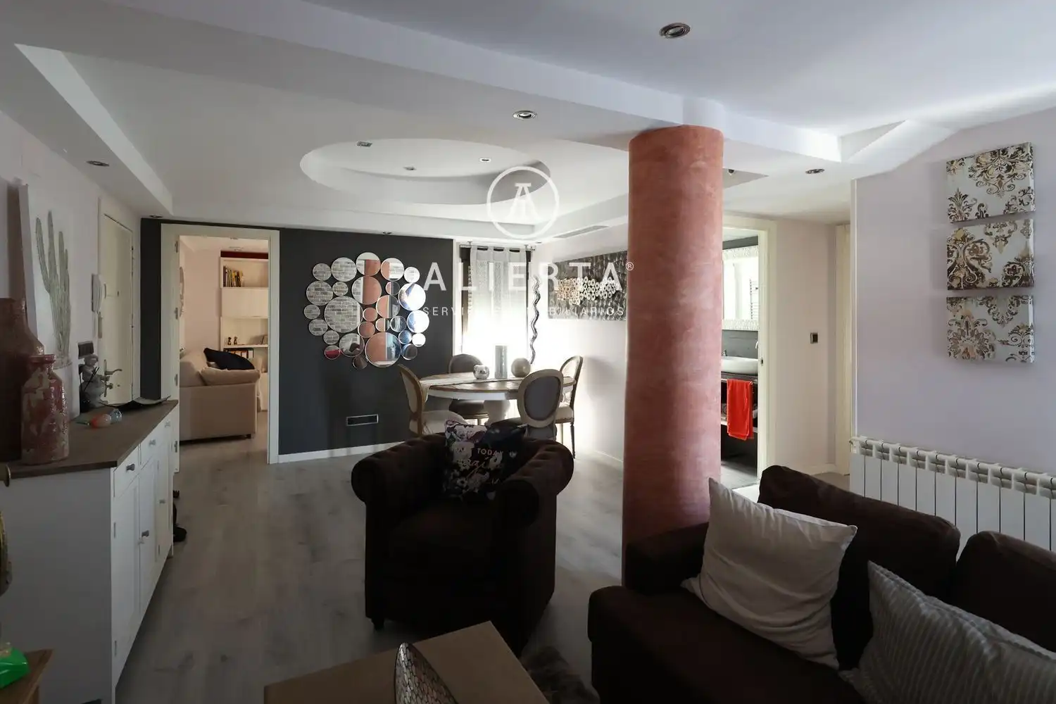 Living room of Flat for rent in Zaragoza  with Air Conditioner and Heating