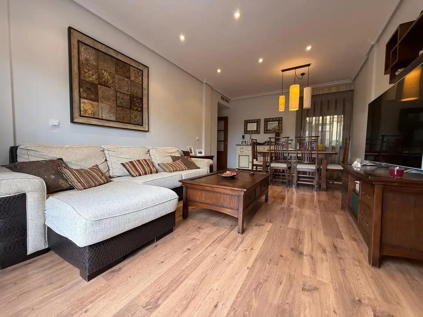 Sala d'estar de Àtic en venda en San Pedro del Pinatar amb Aire condicionat, Jardí privat i Terrassa