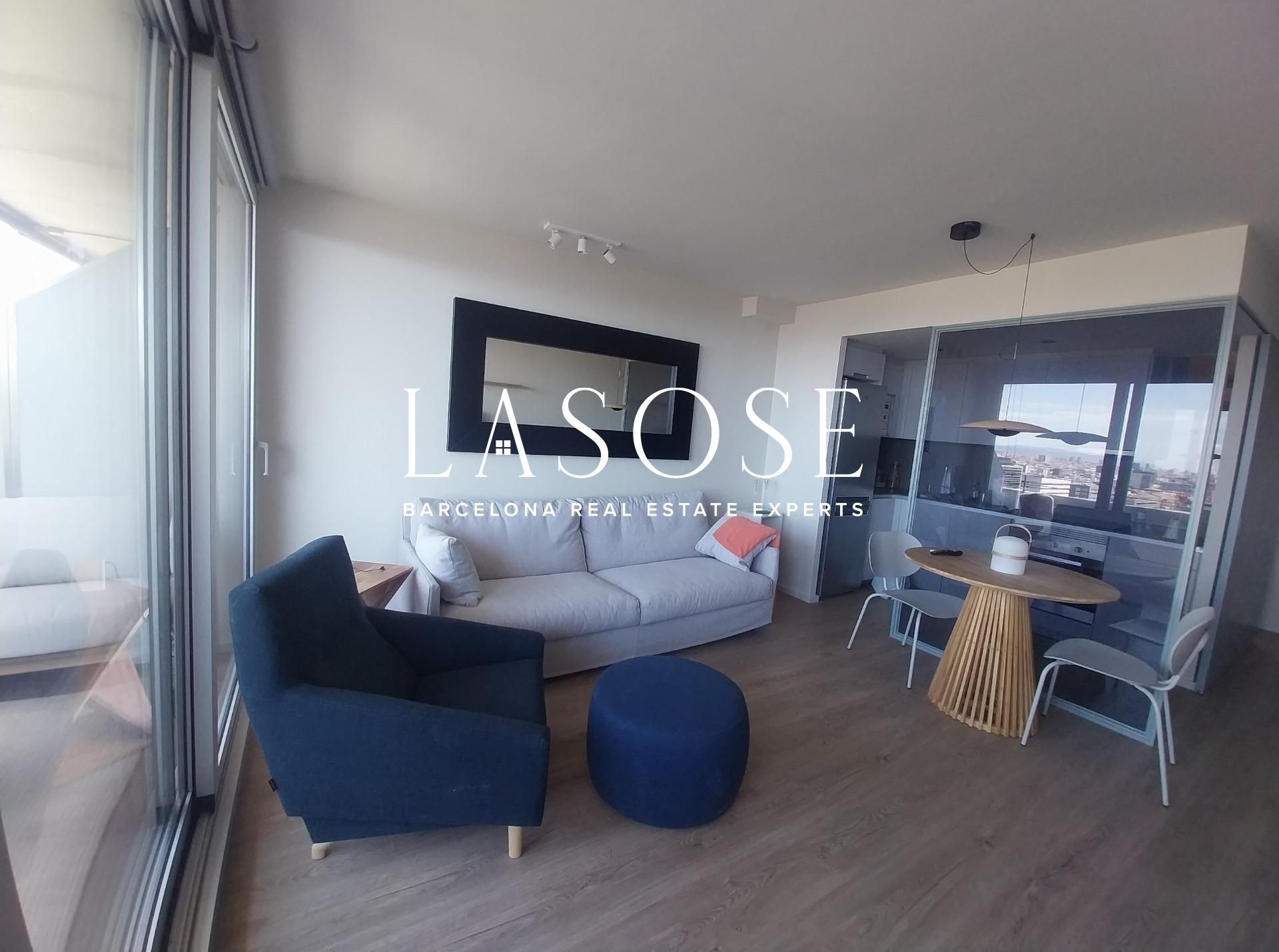 Sala d'estar de Apartament de lloguer en  Barcelona Capital amb Aire condicionat, Calefacció i Jardí privat