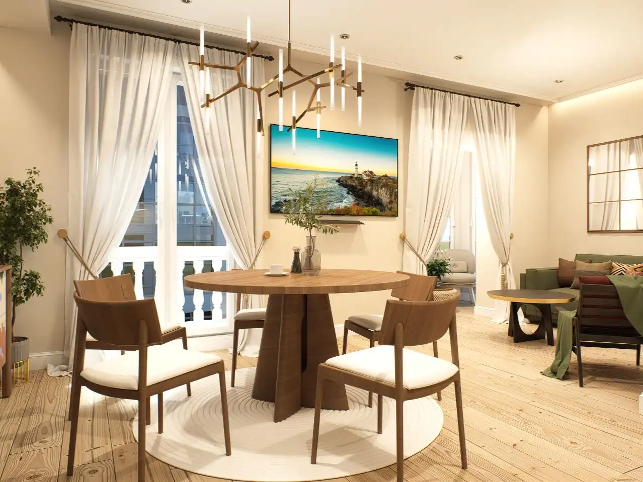 Dining room of Flat for sale in Residencia