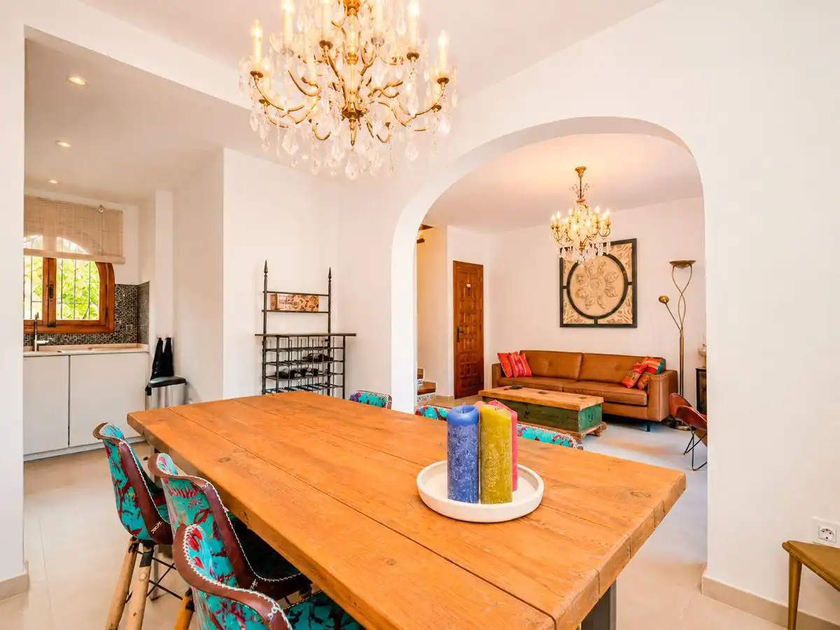 Comedor de Casa adosada en venta en L'Alfàs del Pi con Aire acondicionado, Calefacción y Jardín privado