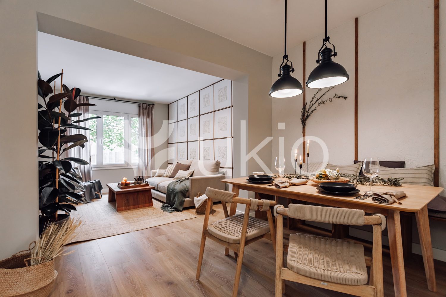 Sala d'estar de Apartament de lloguer en  Barcelona Capital amb Aire condicionat, Calefacció i Moblat