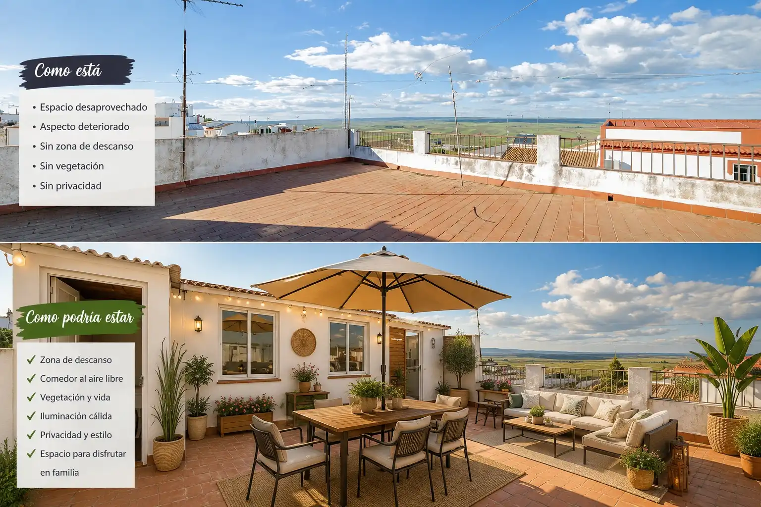 Terrassa de Casa adosada en venda en Paterna del Campo